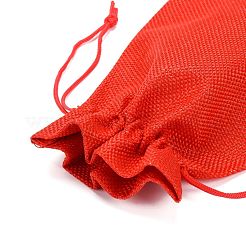 Polyester Imitation Sackleinen Verpackungsbeutel Kordelzugbeutel&nbsp;X-ABAG-R004-18x13cm-01