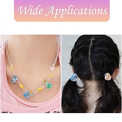 30 шт. 5-х цветные прозрачные акриловые бусины с гальваническим покрытием&nbsp;PACR-CJ0001-41