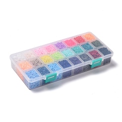 240g 24 couleurs perles en pâte polymère faites à la main&nbsp;CLAY-JP0001-09-4mm