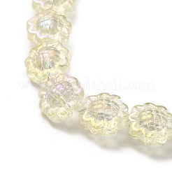 Прозрачные стеклянные бусины гальваническим пряди&nbsp;GLAA-G098-04L