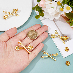 2 пара армейских кавалерийских мечей из цинкового сплава AJEW-FH0006-46