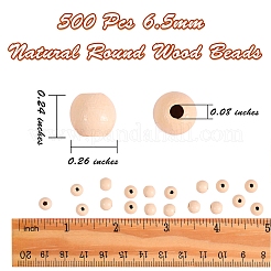 500 pz perline di legno di pecan naturale&nbsp;WOOD-SZ0001-20B