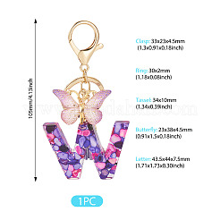 Porte-clés pendentif papillon en résine&nbsp;KEYC-TAC0034-03W