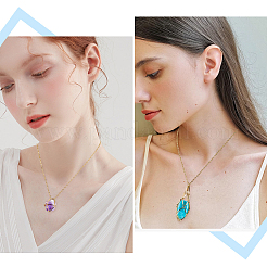 3 шт. 3 стиля 304 нержавеющая сталь кубовидная цепочка макраме мешочек пустой держатель для камня изготовление ожерелья&nbsp;NJEW-BBC0001-41G