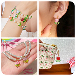 Стеклянный кулон и комплект подвесок-коннекторов&nbsp;PALLOY-TA00139