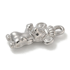 304ステンレスペンダント  マウスチャーム  18KGP本金メッキ  24.5x13x6.5mm  穴：1.8mm&nbsp;STAS-Q334-46P
