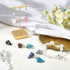 11 шт. 11 подвески в виде конуса/шипа/маятника из натуральных и синтетических драгоценных камней&nbsp;G-NB0003-05