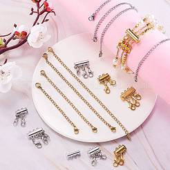 8 прядь 8 стиля удлинитель цепи из нержавеющей стали 304 DIY-SZ0004-40