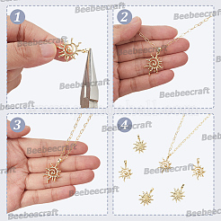 8pcs 2 Arten Messinganhänger&nbsp;KK-BBC0024-51