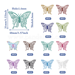 48 шт. филигранные подвески из нержавеющей стали 430 и 201&nbsp;STAS-TA0002-20