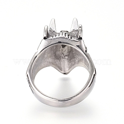 Кольца из нержавеющей стали 304 с широкими полосами RJEW-D073-22-ASP