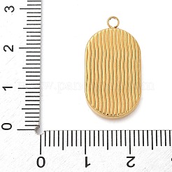 304ステンレスペンダント  ラインストーン付き  星座チャーム付き楕円形  18KGP本金メッキ  レオ  25x13x3mm  穴：1.8mm&nbsp;STAS-F349-03G-06