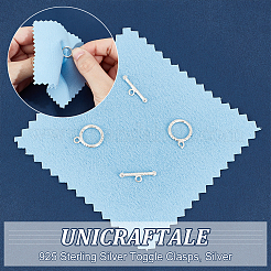 2 шт. 925 застежки-тоггл из стерлингового серебра STER-UN0001-45