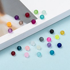 Fili di perle di vetro trasparenti 24 colori&nbsp;FGLA-X0001-04B-4mm