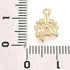 Латунные микропаве прозрачные подвески с фианитом KK-T075-20G