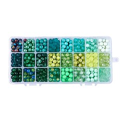 Разноцветные стеклянные бусины GLAA-JP0001-04J