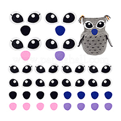 4 пакетик для валяния из шерсти с глазами и ртом&nbsp;DIY-PH0031-14B