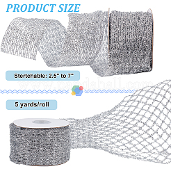 5 ярд плоской рождественской блестящей ленты с металлической проволокой OCOR-WH0070-74B