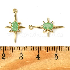 Pendentifs avec zircon cubiques à micro-pavés en laiton&nbsp;KK-M277-08G-05