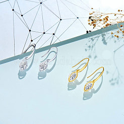 Позолоченные латунные серьги-подвески JE99C