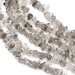 Нити бусин из натурального черного клубничного кварца G-B160-A03