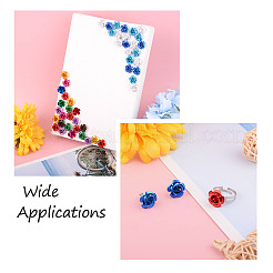 300шт 10-х цветные алюминиевые кабошоны MRMJ-FW0001-02