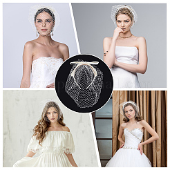 Марлевая сетка вуаль ткань бант резинки для волос&nbsp;AJEW-WH20018-96