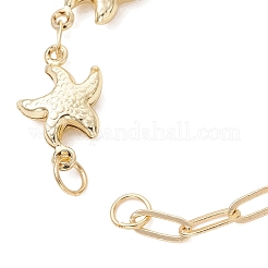 Armbandherstellung aus Seesterngliederkette aus Edelstahl 304 und Büroklammerkette aus Messing&nbsp;AJEW-JB01590