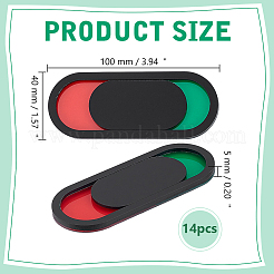 14 шт. акриловый красный зеленый слайдер-индикатор на дверь&nbsp;AJEW-WR0003-20B