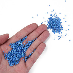 11/0 チェコ不透明ガラスシードビーズ  光沢のある  ラウンド  ブルー  2.2x1.5mm  穴：0.7mm  約500 G /袋&nbsp;SEED-N004-003B-36