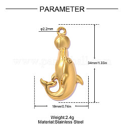 Anhänger aus Edelstahl 304&nbsp;STAS-OY019-61G