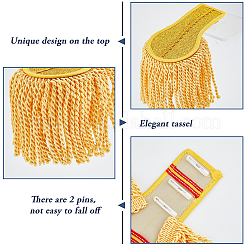 Съемные погоны с кисточками из ткани AJEW-WH0460-128