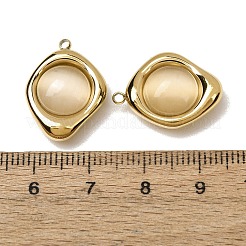 Pendentifs en acier inoxydable 303 et œil de chat&nbsp;CE-CBA1E47-09G