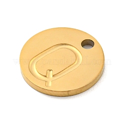 Placcatura ionica (ip) ciondoli in acciaio inossidabile 304&nbsp;FIND-M017-02G-Q