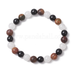 Браслеты из натурального черного оникса BJEW-JB11952