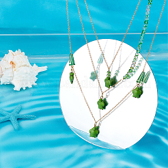 4 нить 4 нити окрашенных синтетических бирюзовых бусин 15~18x12~14x6~8 стилей G-GA0001-62