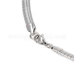 6 mm flache Schlangenkettenhalsketten aus 304 Edelstahl&nbsp;MAK-Z004-02P