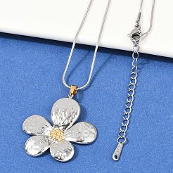 Двухцветные подвески из нержавеющей стали 304 для женщин NJEW-S445-01E-GP