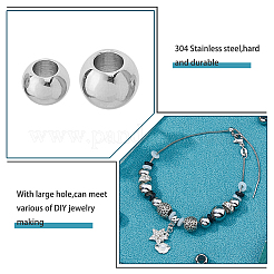 120 шт. 2 стиля 304 нержавеющая сталь европейские бусины&nbsp;FIND-HS0001-23