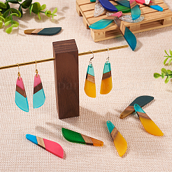 20шт 10 цвета смолы и орехового дерева большие подвески RESI-TA0001-71