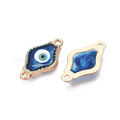 Dijes de conector de aleación de esmalte azul con ojo malvado y resina&nbsp;ENAM-N071-03D-G