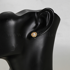 Элегантные плоские круглые серьги-гвоздики из нержавеющей стали 201 DL3437