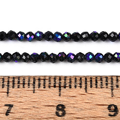 Нити бусин из натуральной черной шпинели с покрытием цвета AB G-T144-A07-03