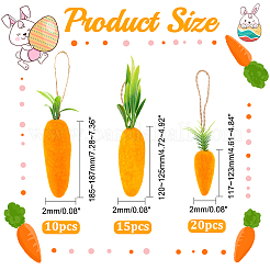 45 шт. 3-х стильный подвесной декор из флокированной пены HJEW-GL0001-03