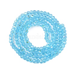 Chapelets de perles en verre électroplaqué&nbsp;EGLA-A044-T2mm-L08