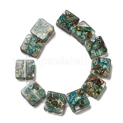 Окрашенная натуральная императорская яшма с нитями смоляных бусин G-G083-C01-01