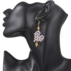 Болтающие серьги из стекла&nbsp;EJEW-MZ00688-01