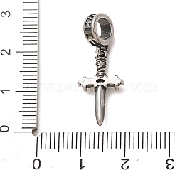 Europäische Anhänger aus chirurgischem Edelstahl 316 mit Strassen&nbsp;SA-CBA7555-17AS-02