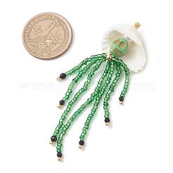 Подвески в виде черепа медузы из окрашенной синтетической бирюзы&nbsp;PALLOY-MZ00871-03