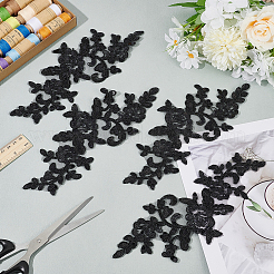 Appliques de dentelle de broderie de polyester&nbsp;DIY-WH2086-042
